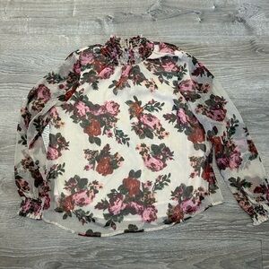 Floral Rouching Top